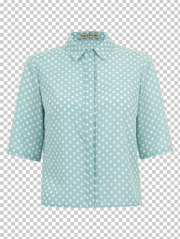 Polka Dot Blouse Dress Clothing Necktie PNG, Clipart, Blouse, Blue, Button, Clothing, Collar Free PNG Download