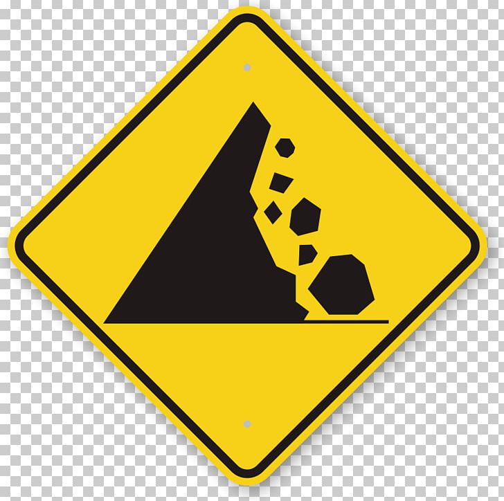 Warning Sign Hazard Symbol Rockfall PNG, Clipart, Angle, Area, Brand, Dangerous Goods, Hazard Free PNG Download