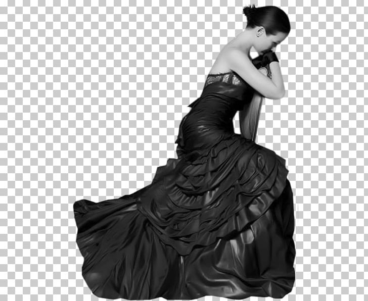 Dress Evening Gown Ruffle Fashion PNG, Clipart, Bayan Resimleri, Black, Black And White, Clothing, Cocktail Dress Free PNG Download