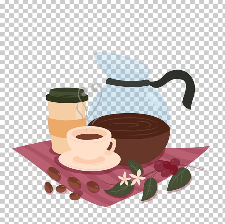 Tea Coffee Cup Cafe Iced Coffee PNG, Clipart, Afternoon Vector, Ceramic, Coffee, Coffeemaker, Coffee Time Free PNG Download
