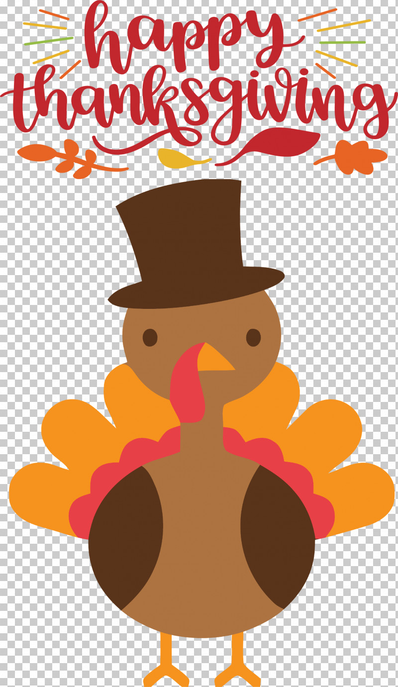 Happy Thanksgiving Turkey PNG, Clipart, Beak, Biology, Birds, Cartoon, Chicken Free PNG Download