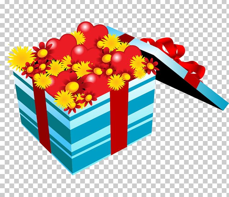 Red Flowers Hand-painted Cartoon Gift Box PNG, Clipart, Calendar, Camera, Cartoon, Cartoon Gift Box, Download Free PNG Download