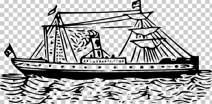 Steamboat Steamship PNG, Clipart, Artwork, Baltimore Clipper, Barque, Black, Caravel Free PNG Download