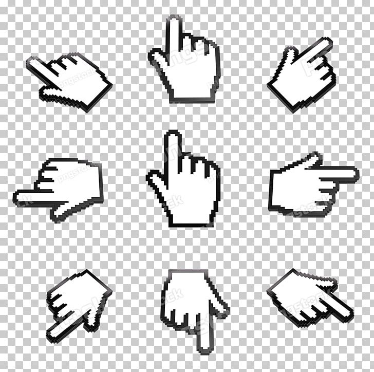 Computer Mouse Pointer Cursor Computer Icons Arrow PNG, Clipart, Angle, Area, Arrow, Black And White, Computer Free PNG Download