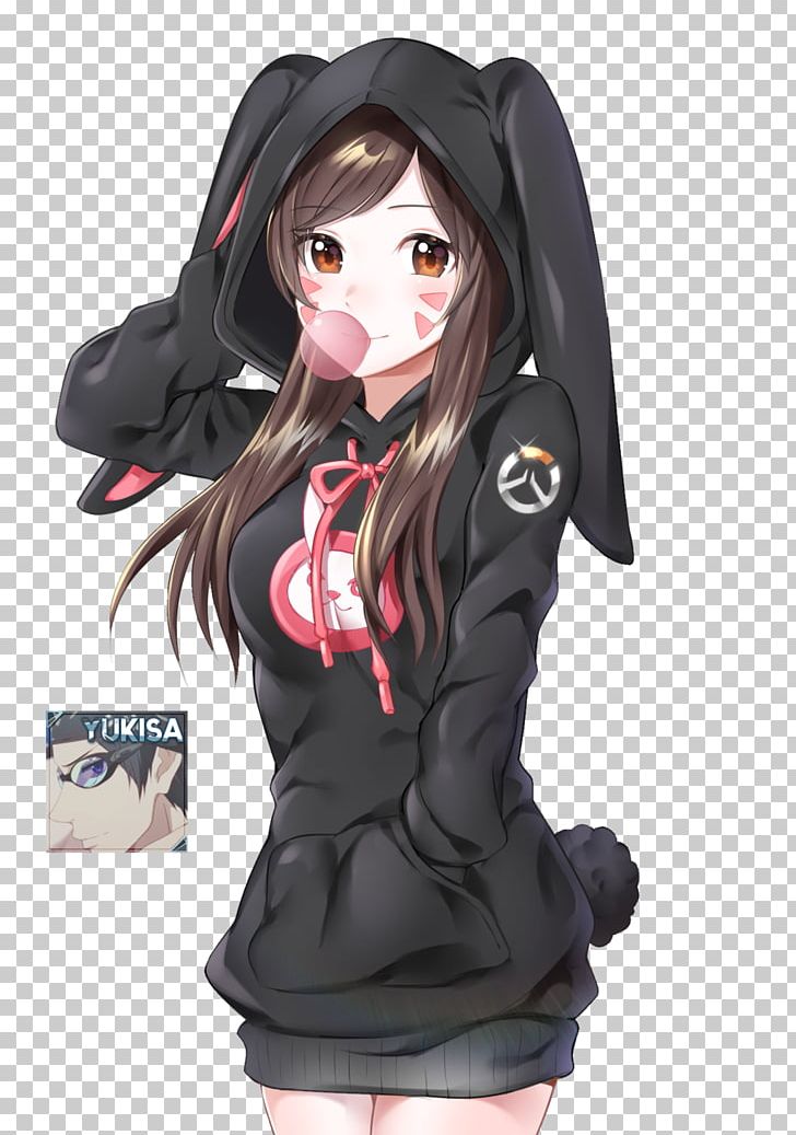D.Va Overwatch Drawing Anime PNG, Clipart, 3d Rendering, Action Figure, Anime, Black Hair, Brown Hair Free PNG Download