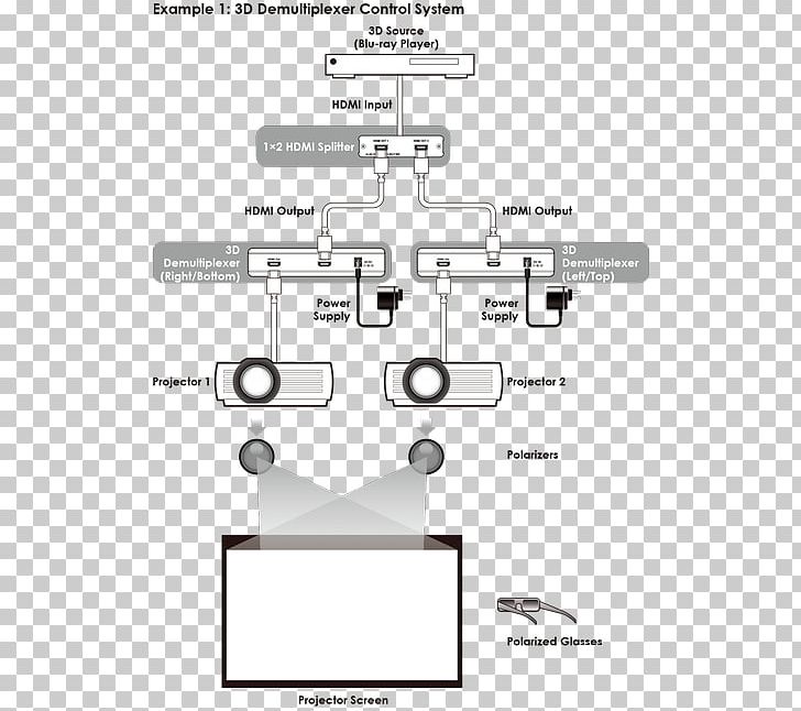Inverse Multiplexer Drawing Projector Video Signal PNG, Clipart, 3d Film, Angle, Area, Black And White, Diagram Free PNG Download