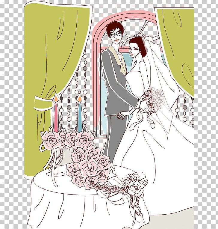 Illustration Wedding PNG, Clipart, Cartoon, Curtain, Design, Fashion Design, Fashion Illustration Free PNG Download