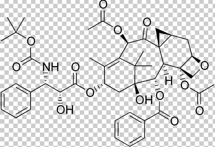 Cabazitaxel Chemistry Docetaxel Anhydrous Taxane Larotaxel PNG, Clipart, Angle, Area, Black And White, Chemistry, Medicine Free PNG Download