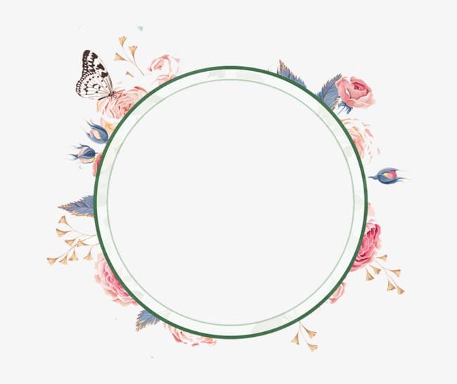Round Border PNG, Clipart, Border Clipart, Butterfly, Flowers, Frame, Hand Free PNG Download