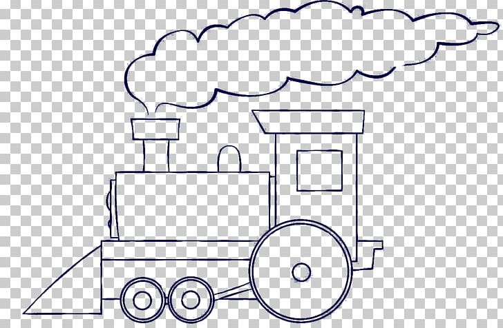 Thomas Train Rail Transport Drawing Steam Locomotive PNG, Clipart, Angle, Area, Artwork, Black And White, Cartoon Free PNG Download