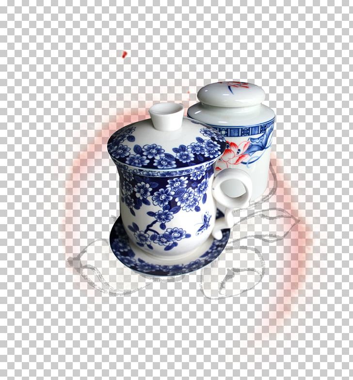 Blue And White Pottery Coffee Cup Teacup Teapot PNG, Clipart, Blue And White Pottery, Bowl, Ceramic, Chinoiserie, Coffee Cup Free PNG Download