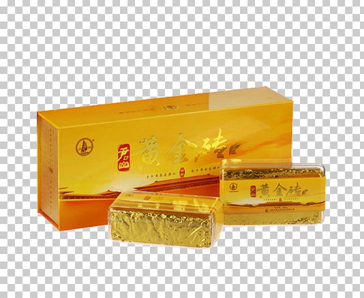 Junshan Yinzhen Huoshan Huangya Tea Yellow Tea Brick PNG, Clipart, Box, Brick, Gold, Gold Background, Gold Border Free PNG Download