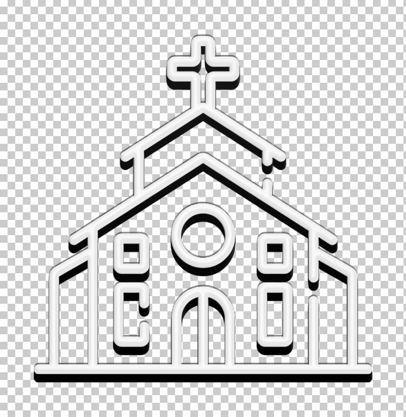 Wedding Icon Church Icon PNG, Clipart, Area, Black And White, Church Icon, Facade, Line Free PNG Download