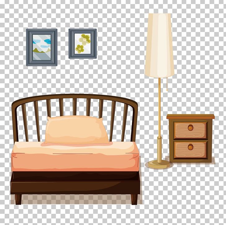 Nightstand Bedroom Illustration PNG, Clipart, Angle, Bed Frame, Chair, Couch, Drawing Free PNG Download