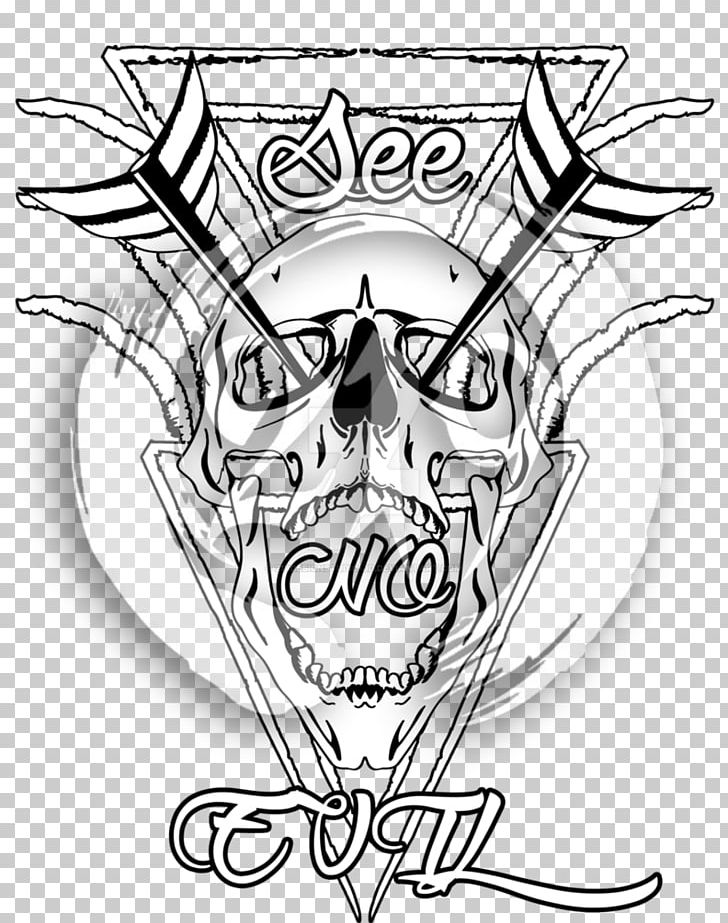 Design Sketch Skull Drawing Visual Arts PNG, Clipart, Art, Artwork, Black And White, Bone, Coloring Book Free PNG Download