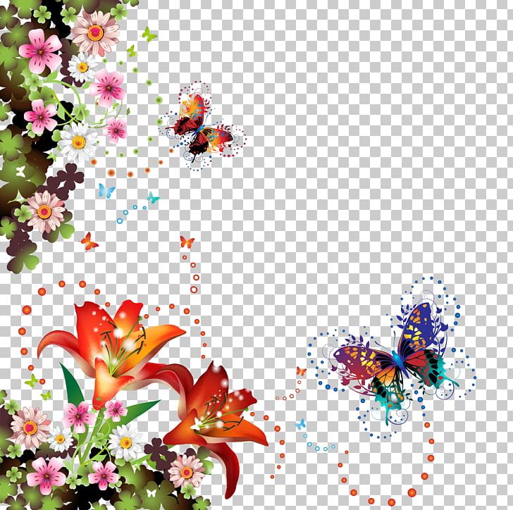 Frames Floral Design Cut Flowers PNG, Clipart, Art, Blossom, Branch, Butterfly, Cherry Blossom Free PNG Download