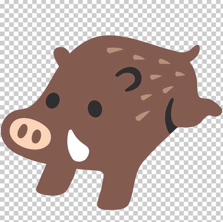 Emoji Wild Boar Text Messaging Social Media SMS PNG, Clipart, Android, Animals, Apple Color Emoji, Bear, Boar Free PNG Download