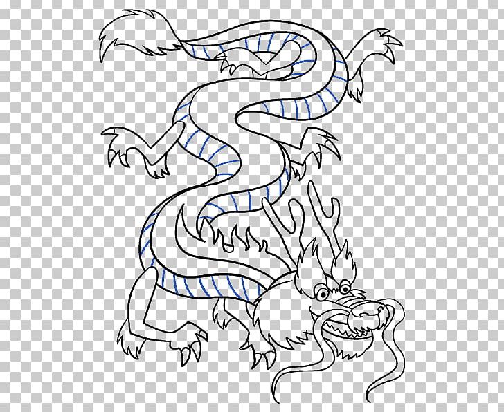 Chinese Dragon China Drawing Line Art PNG, Clipart, Area, Art, Artwork, Black And White, Carnivoran Free PNG Download