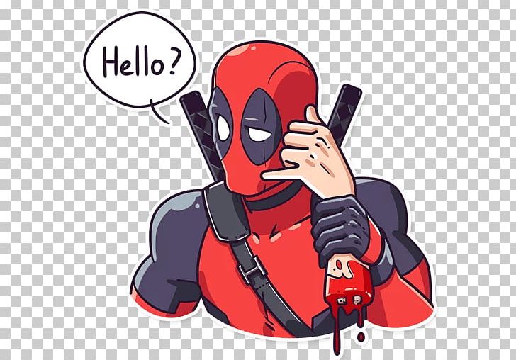 Deadpool Sticker Telegram Marvel Comics Character PNG, Clipart, Character, Deadpool, Fictional Character, Headgear, Marvel Comics Free PNG Download