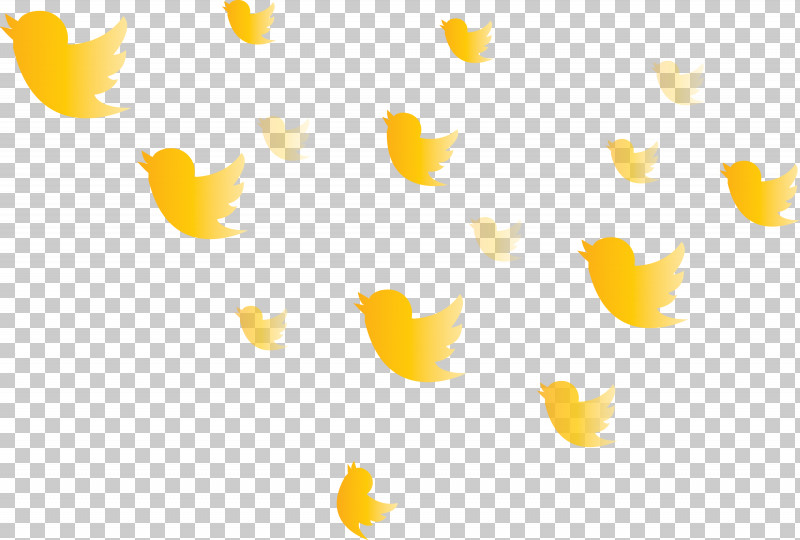 Twitter Flying Birds Birds PNG, Clipart, Birds, Flying Birds, Heart, Twitter, Yellow Free PNG Download