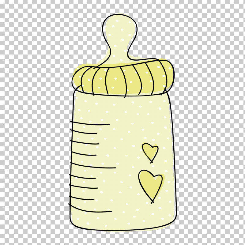 Baby Bottle PNG, Clipart, Baby Bottle, Paint, Watercolor, Wet Ink, Yellow Free PNG Download