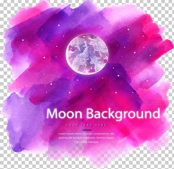Moonlight Watercolor Painting PNG, Clipart, Bright Moon, Color, Download, Dreaming, Dreams Free PNG Download