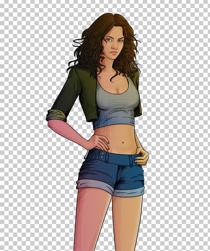 Cartoon Pretty Woman Drawing Character PNG, Clipart, Abdomen, Active Undergarment, Arm, Black Hair, Brown Hair Free PNG Download