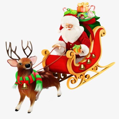 Cartoon Santa Claus Sleigh Ride Elk Gifts PNG, Clipart, Cartoon, Cartoon Clipart, Christmas, Claus, Claus Clipart Free PNG Download
