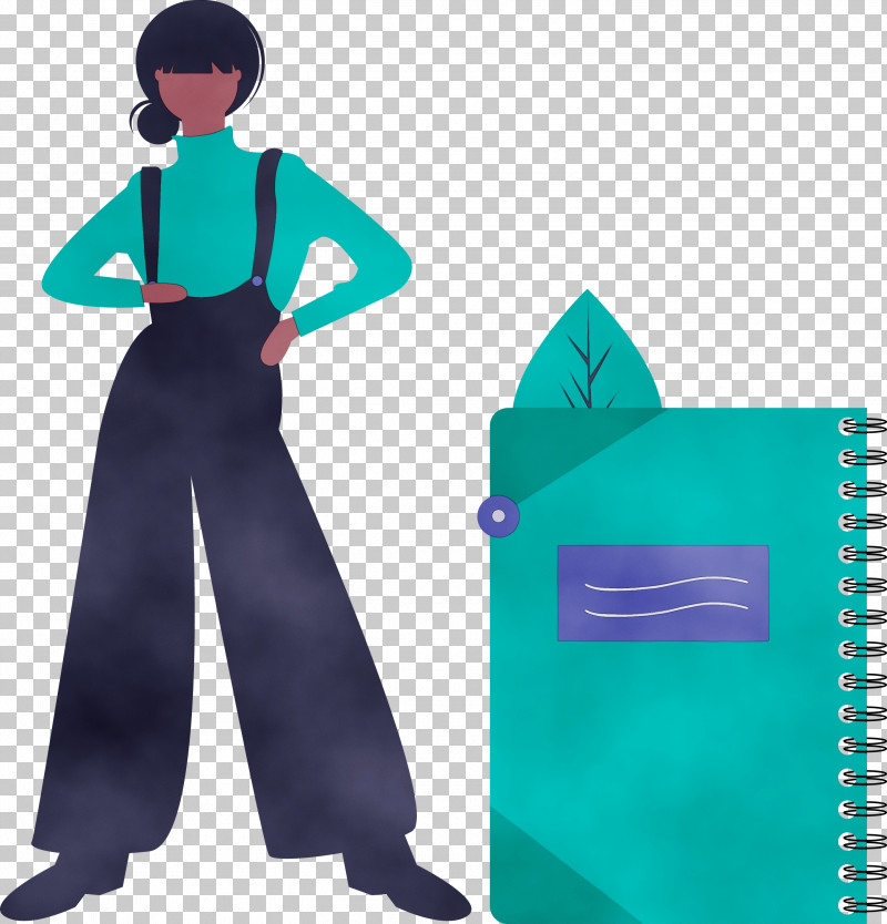 Turquoise Standing PNG, Clipart, Girl, Notebook, Paint, Standing, Turquoise Free PNG Download