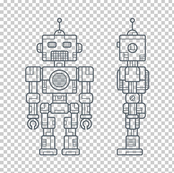 Robot Drawing PNG, Clipart, Angle, Area, Black And White, Diagram, Drawing Free PNG Download