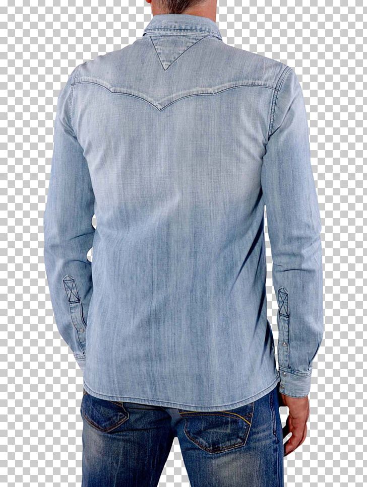 Long-sleeved T-shirt Denim Neck PNG, Clipart, Blue, Button, Clothing, Denim, Jacket Free PNG Download