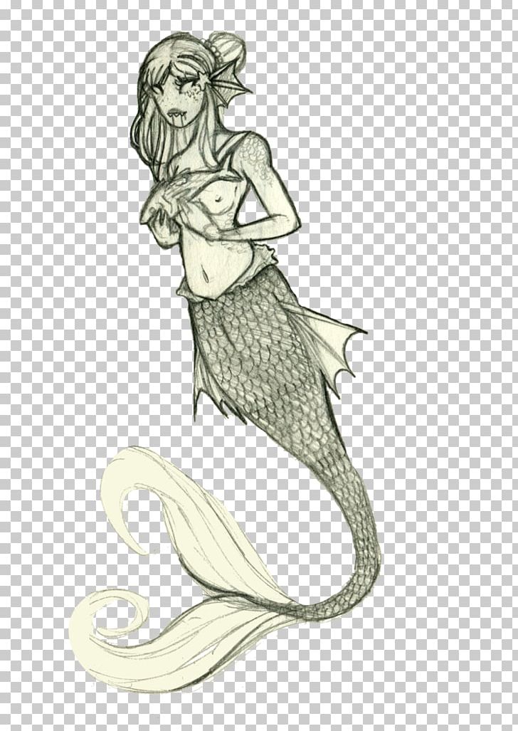 Sketch Illustration Mermaid Figure Drawing PNG, Clipart, Arm, Art, Artwork, Costume Design, Drawing Free PNG Download