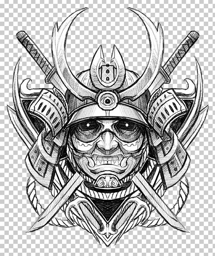 Drawing Samurai Tattoo Sketch PNG, Clipart, Art, Avatar, Avatars, Blackandgray, Black And White Free PNG Download
