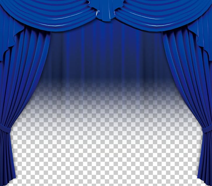 Theater Drapes And Stage Curtains Window Blind Blue Living Room PNG, Clipart, Bedroom, Blackout, Blue Abstract, Blue Background, Blue Flower Free PNG Download
