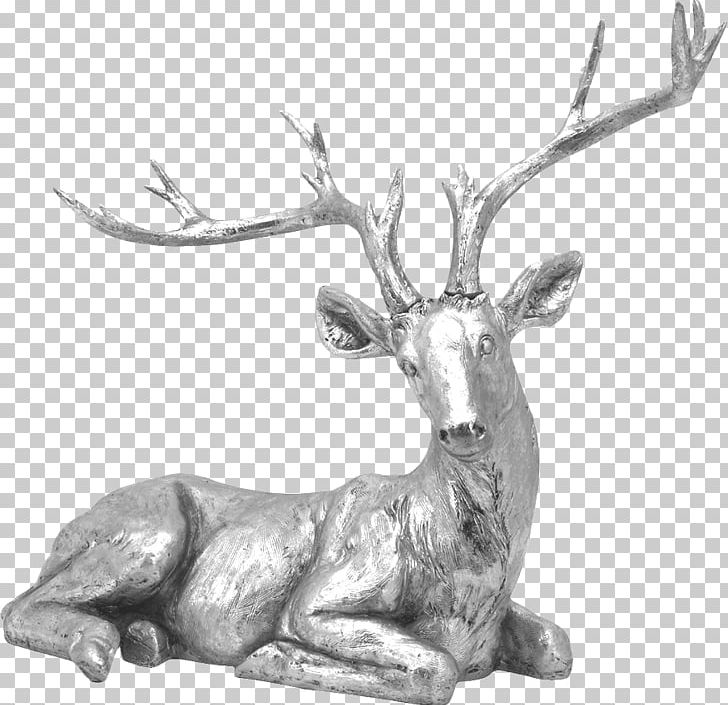 Formosan Sika Deer Sculpture PNG, Clipart, Animals, Antler, Black And White, Christmas Deer, Deer Free PNG Download