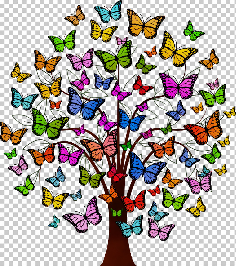 Butterfly Moths And Butterflies Plant Wildflower Pollinator PNG, Clipart, Abstract Tree, Butterfly, Cartoon Tree, Flower, Moths And Butterflies Free PNG Download