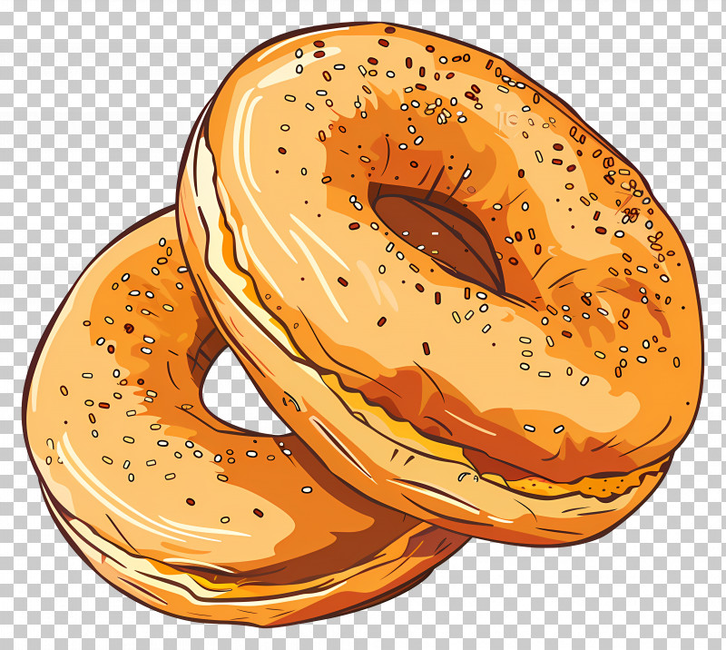 Bagel - Illustration Of A Pair Of Bagels PNG
