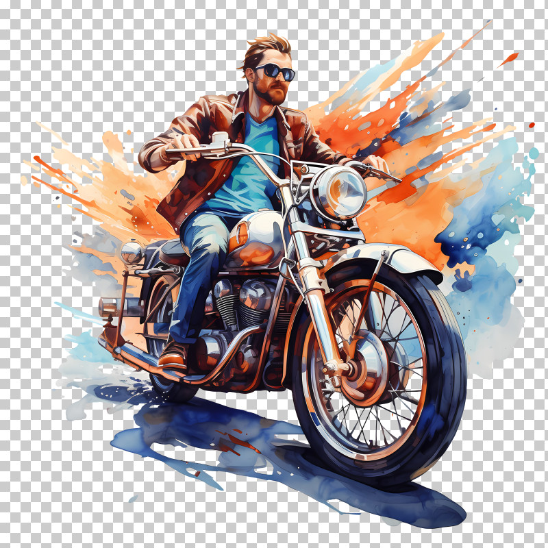 National Motorcycle Ride Day - Cool Rider On A Motorcycle PNG