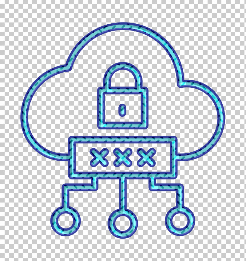 Cloud Icon Cyber Icon PNG, Clipart, Blue, Cloud Icon, Cyber Icon, Line, Line Art Free PNG Download