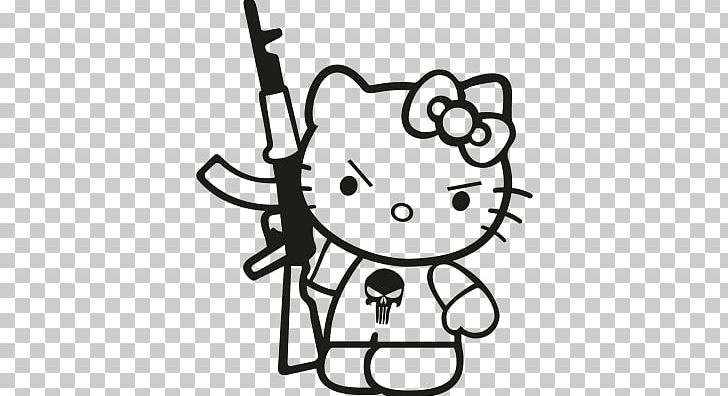 Hello Kitty Decal Sticker Sanrio Logo PNG, Clipart, Black, Black And White, Cricut, Decal, Drawing Free PNG Download