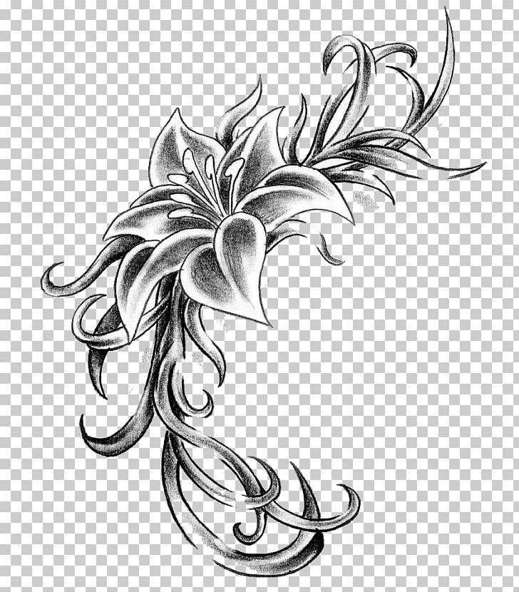 Cross-stitch Lily Pattern Flower Tattoo PNG, Clipart, Art, Artwork, Black And White, Blue, Body Jewelry Free PNG Download