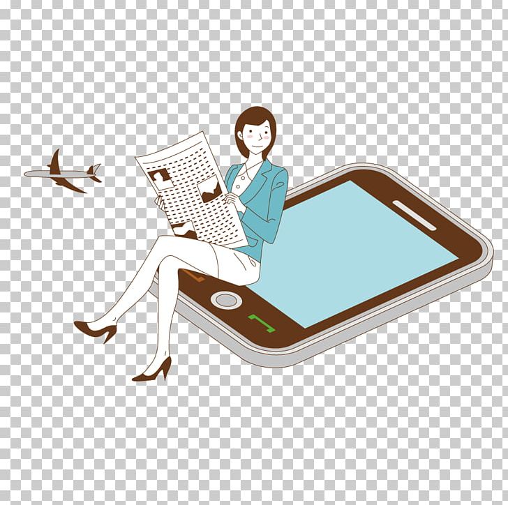 Cartoon Illustration PNG, Clipart, Business Woman, Cartoon, Communication Device, Download, Electronics Free PNG Download