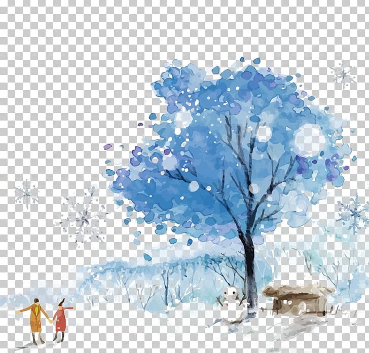 Snow Day Illustration PNG, Clipart, Blue, Branch, Cartoon, Computer Wallpaper, Design Free PNG Download