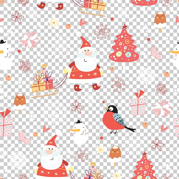 Santa Claus Christmas Pattern PNG, Clipart, Area, Bird, Christmas Decoration, Creative Artwork, Creative Background Free PNG Download
