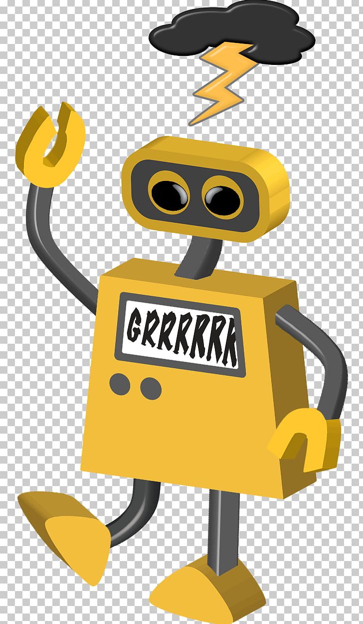 Robot Yellow PNG, Clipart, Cloud, Electronics, Foot, Line, Logo Free PNG Download
