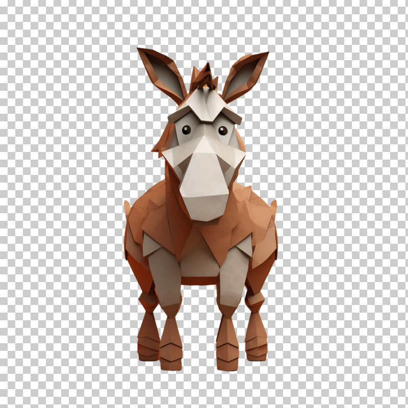 Donkey - Polygonal Donkey Figure PNG