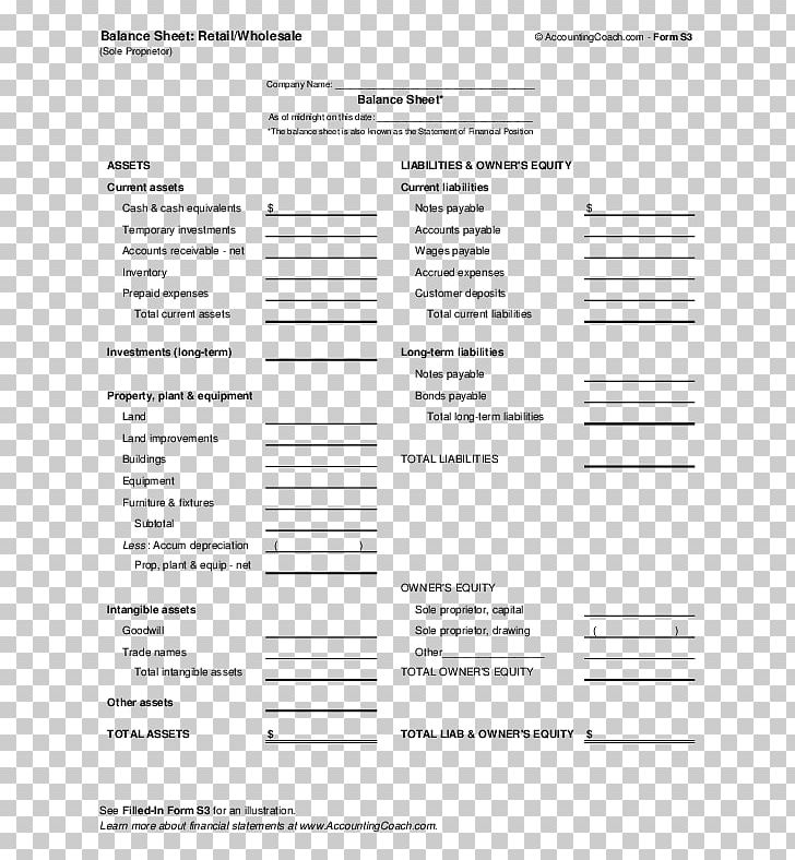 Balance Sheet Business Sole Proprietorship Form Microsoft Excel PNG, Clipart, Accountant, Accounting, Area, Balance, Balance Sheet Free PNG Download