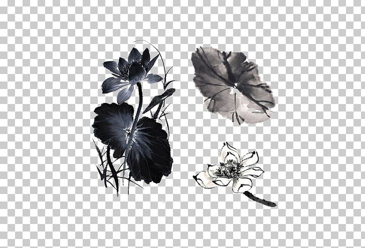 Nelumbo Nucifera Ink Wash Painting Chinese Painting PNG, Clipart, Black, Black And White, Chinese, Chinese Art, Chinese Style Free PNG Download