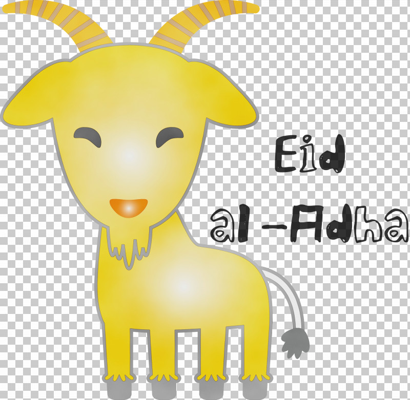 Goat Giraffids Sheep Cartoon Yellow PNG, Clipart, Animal Figurine, Cartoon, Eid Al Adha, Giraffids, Goat Free PNG Download