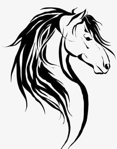 Decorative Black And White Painting Sad Horse Head PNG, Clipart, Animal, Black, Black And White, Creative, Decoration Free PNG Download
